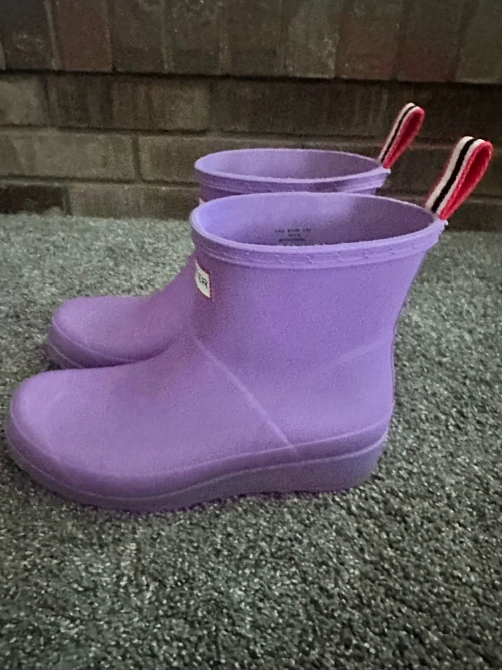 Hunter Original Play Short Rain Boots Purple Size 7 Pastel Twee Boho-Chic